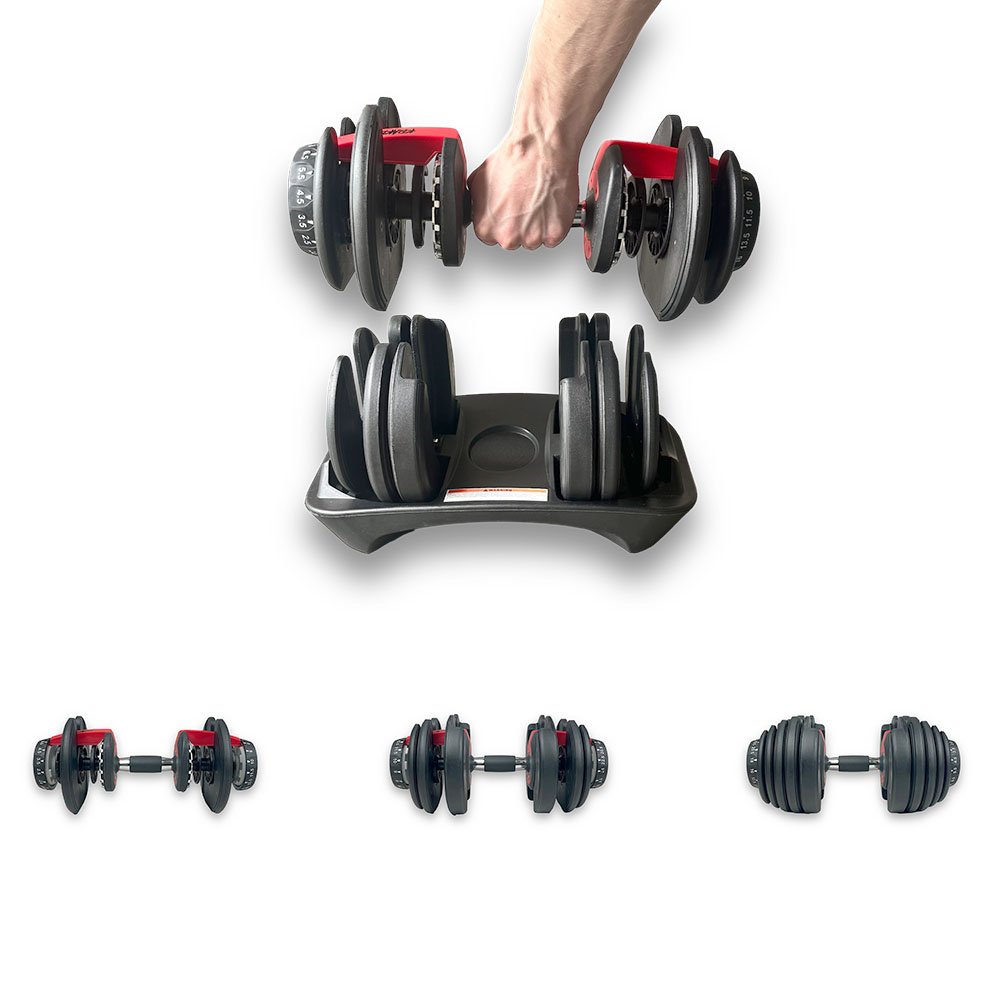 KRAKEN Verstelbare Dumbbell 24 KG | 15 stappen vanaf 2,5 kg
