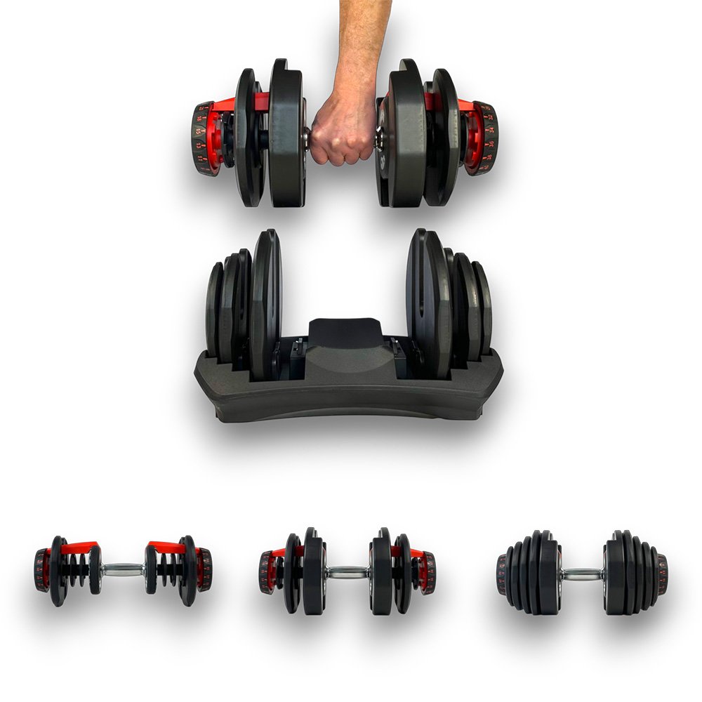 KRAKEN Verstelbare Dumbbell 40 KG | 5 tot 40 kg, 17 stappen